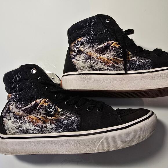 Vans Comfycush Sk8 Hi Discovery Project Tigers Black Mens 9.0 Womens 10.5 - Picture 7 of 9